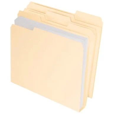 Pendaflex Double Stuff File Folders - Letter - 8.50" Width X 11" Length Sheet Size - 600 Sheet Capacity - 1/3 Tab Cut - Top Tab Location - 11 Pt. - Paper Stock - Manila - 50 / Box (54459)