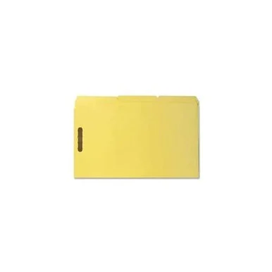 Sparco Colored Fastener Folder - Legal - 8.50" X 14" - 0.75" Expansion - 2 Fastener - 2" Folder Fastener Capacity - 1/3 Tab Cut - Assorted Position Tab Location - 11 Pt. - Yellow - 50 / Box (SP17222)