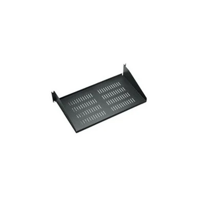 ICC Vented Single Rack Shelf - 2U Rack Height x 19" Rack Width - External - Black Powder Coat (ICCMSRSV10)