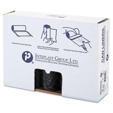 Integrated Bagging Systems SLW3858SHK Low-density Can Liner, 38 X 58, 60gal, 1.4mil, Black, 20/roll, 5 Rolls/carton