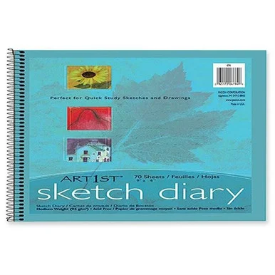 Pacon Art1st Sketch Diary - 70 Sheet - 94 G/m - 9" X 6" - 1 Each - White Paper (PAC4790)