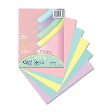 Pacon Array Card Stock - Letter - 8.50" X 11" - 65 Lb - Recycled - 100 / Pack - Pink, Blue, Canary, Green, Lilac (PAC101315)