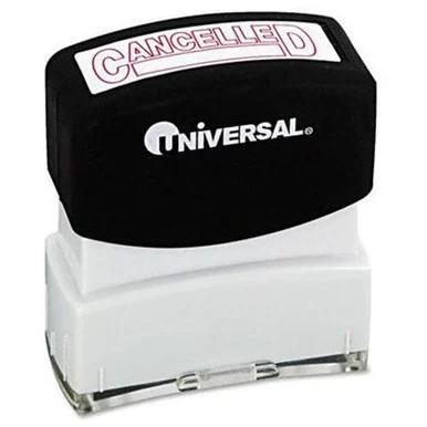 Universal Office Products 10045 Message Stamp, Cancelled, Pre-inked/re-inkable, Red