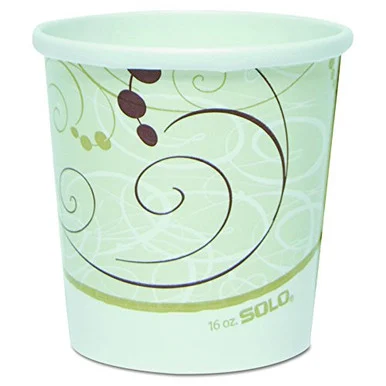 Dart SCCH4165SYM Flexstyle Double Poly Paper Containers, 16 Oz, Symphony Design, 25/pack