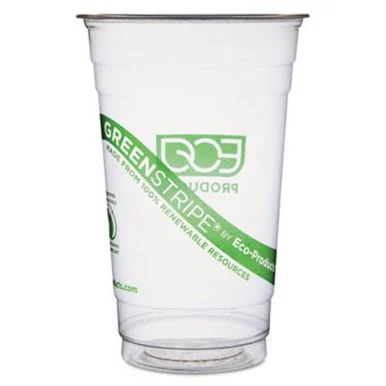 Eco Products EP-CC20-GS Greenstripe Renewable & Compostable Cold Cups - 20oz., 50/pk, 20 Pk/ct