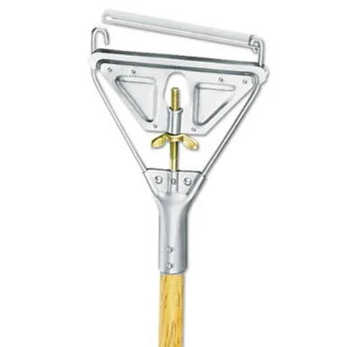 Boardwalk BWK601 Quick Change Metal Head Wooden Mop Handle, Junior, 7/8 Dia X 54, Natural