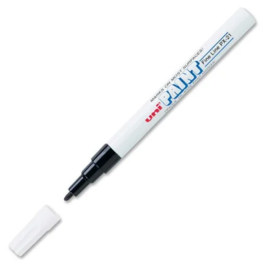 Uni-ball Opaque Oil-based Fine Point Marker - Fine Marker Point Type - Black Oil Based Ink - 1 Each (san-63701)