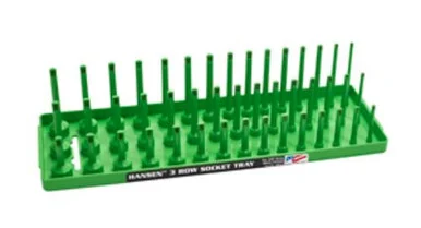 Hansen Global 38043 Xgreen 3/8" Dr. Sae 3 Row Multi Length Socket Holder