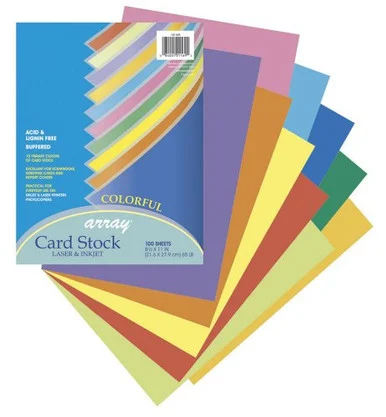 Pacon Array Card Stock - Letter - 8.50" X 11" - 65 Lb - Recycled - 100 / Pack - Assorted (PAC101169)