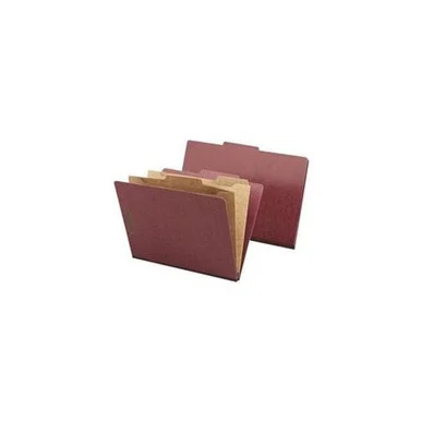 Sparco Classification Folder With Pocket Dividers - Legal - 8.50" X 14" - 2.25" Expansion - 2 Fastener - 2" Folder, 1" Divider Fastener Capacity - 2 Pockets - 2/5 Tab Cut - 2 Dividers - Red (SPR95013)