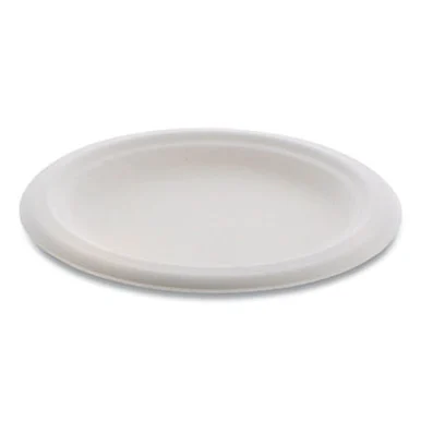 Pactive MC500060001 Earthchoice Compostable Fiber-blend Bagasse Dinnerware, Plate, 6" Diameter, Natural, 1,000/carton