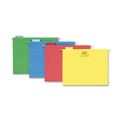 Sparco Colored Hanging Folder - Letter - 8.50" X 11" - 1/5 Tab Cut - Assorted - 25 / Box (SP5215AST)