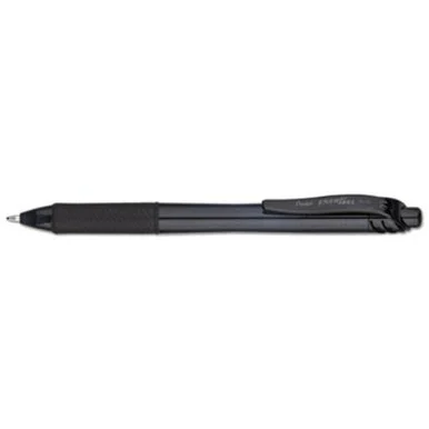 Pentel BL110A Energel-x Retractable Roller Gel Pen, 1mm, Trans Black Barrel, Black Ink, Dozen BL110A_40