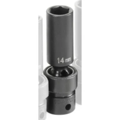 Grey Pneumatic 1014UMD 3/8" Drive Deep Metric Universal Impact Socket 14mm