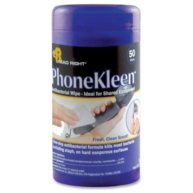 Read Right Phonekleen Cleaning Wipes - Telephonepre-moistened (RR1403)