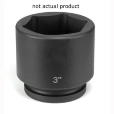 Grey Pneumatic 4100R 1" Drive 6 Point Fractional Impact Socket 3-1/8
