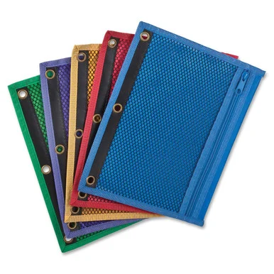 Oxford Zipper Binder Pocket - 7.50" X 10.50"ring Binder - Assorted - Vinyl - 1each (oxf-68500)