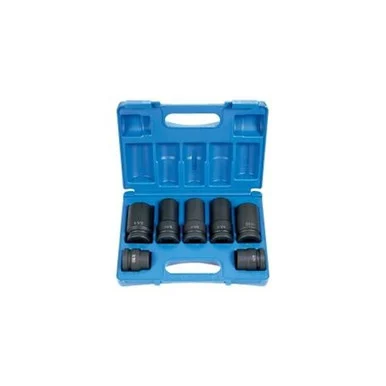 Grey Pneumatic 9007 7 Piece 1" Drive 4 And 6 Point Wheel Service Impact Socket Set 9007_43