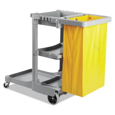 Boardwalk 3485204 Janitor's Cart, Three-shelf, 22w X 44d X 38h, Gray