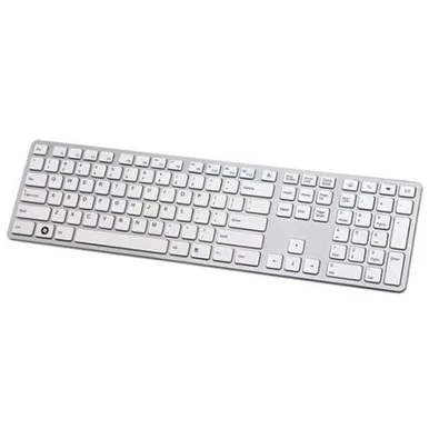 I-Rocks KR-6402-WH Keyboard - Wired - White - Retail - USB - 109 Key - PC - Internet, Multimedia, Email Hot Key(s) - USB Hub Built-in - Buslink