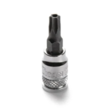 Titan 66827 Tool Tamper Proof Torx Bit Socket, 1/4 In. Drive, T27, Chrome