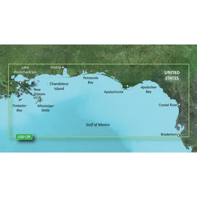 Garmin Charts 3930369 Garmin Bluechart® G2 Vision® Hd - Vus012r - Tampa - New Orleans - Microsd/sd