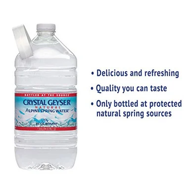 Crystal Geyser Water Co 12514 Alpine Spring Water, 1 Gal Bottle, 6/case 12514_40_1
