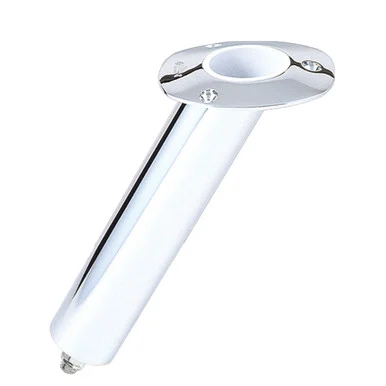 Lee's Tackle Inc. 3931011 Lee's 30° Stainless Steel Swivel Base Flush Mount Rod Holder - Medium - 2" Od X 6.5" Tube F/small Bent Butts