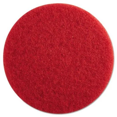 Premier 4013RED Standard Floor Pads, 13" Dia, Red, 5/carton - Boardwalk