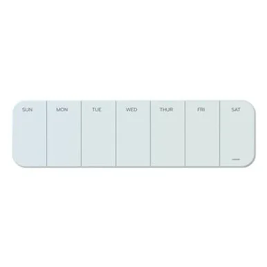 Smead 3688U00-01 Cubicle Glass Dry Erase Undated One Week Calendar Board, 20 X 5.5, White
