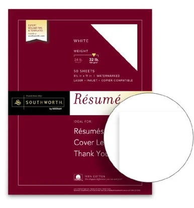 Southworth Copy & Multipurpose Paper - Letter - 8.50" X 11" - 32 Lb - Recycled - Wove - 100 / Box - White (RD18CF)