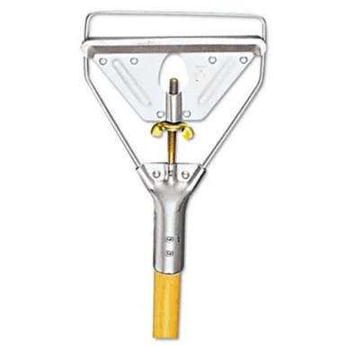 Boardwalk BWK603 Screw Clamp Metal Head Wooden Mop Handle, #20+, 1 1/8 Dia X 63, Natural