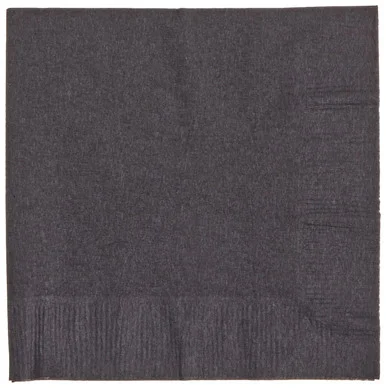 Hoffmaster 020212 Beverage Napkins, 1-ply, 10 X 10, Black, 1000/carton