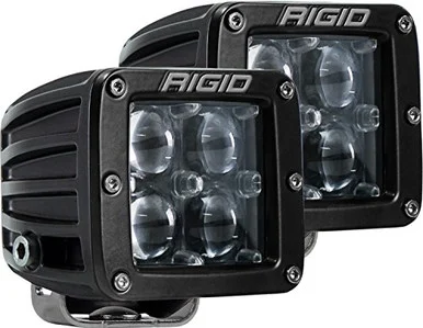 RIGID INDUSTRIES RIGID D-Series PRO LED Light, Hyperspot Optic, Surface Mount, Black Housing,Pair 504713