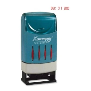 Xstamper Versadater Pre-inked Stamp - Message/date Stamp - "faxed, Paid, Received" - 0.87" Impression Width X 0.12" Impression Length - Red - Recycled - 1each (xst-51111)