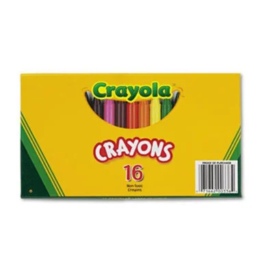 Crayola 52-0336 Crayon - Black, Blue, Brown, Green, Orange, Red, Violet, Yellow, Green Blue, Blue-violet, Carnation Pink, ... Wax - 16 / Box (520336)