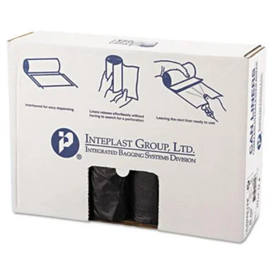 Integrated Bagging Systems S404812K High-density Can Liner, 40 X 48, 45gal, 12mic, Black, 25/roll, 10 Rolls/carton