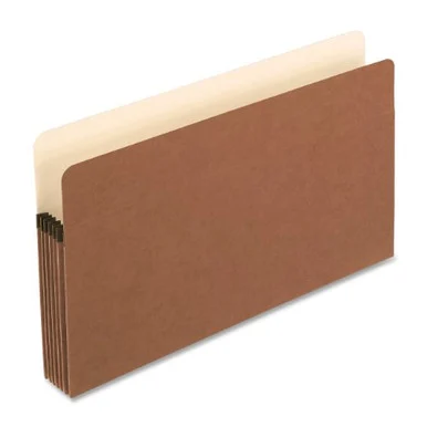 Pendaflex Expanding File Pocket - Legal - 8.50" X 14" - 5.25" Expansion - Manila, Red Fiber (1536GOX)