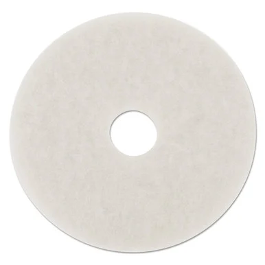 Boardwalk 4014WHI Standard 14-inch Diameter Polishing Floor Pads, White, 5/carton