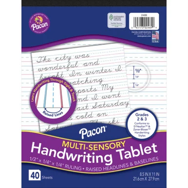 Pacon Multi-Sensory Ruled Handwriting Tablet (p2469)