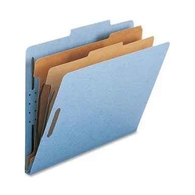 Sparco Classification Folder - Letter - 8.50" X 11" - 2 Dividers - Blue - 10 / Box (SP17205)