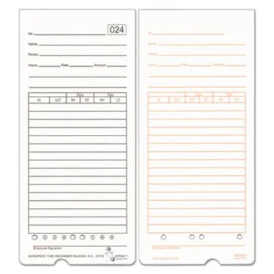 Acroprint Totalizing Time Clock Time Cards (09-9115-000)