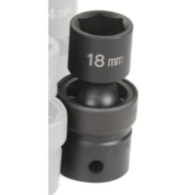 Grey Pneumatic 2018UM 1/2" Drive X 18mm Standard Universal Socket 2018UM_45