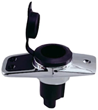 Perko 3932192 Locking Collar Pole Light Mounting Base - 2 Pin - Chrome Plated W/black Cover