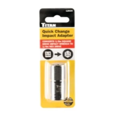 Titan 12034 Tool 3/8 In. Square Drive To 1/4 In. Hex Drive Quick Change Adptr