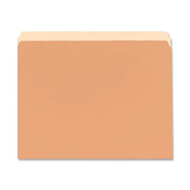 Pendaflex Two-tone Color File Folder1 - Letter - 8.50" X 11" - 11 Pt. - Orange - 100 / Box (152ORA)