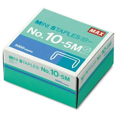 Max Hd-10df Mini Staple - 100 Per Strip - 0.19" Leg - 0.31" Crown - 5000/box (105M)