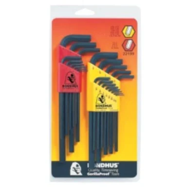Bondhus Corp 116-22199 22-piece Hex L-wrench Combination Set, Sae/metric