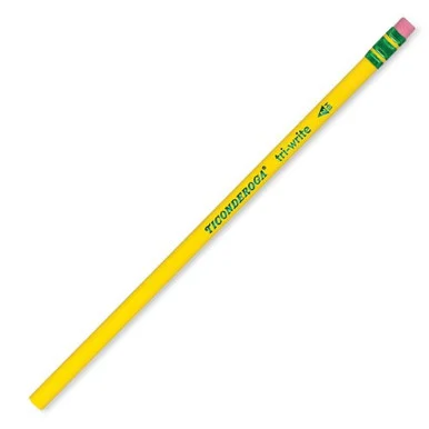 Ticonderoga Tri-write No.2 Pencils - #2 Pencil Grade - Yellow Ink - Yellow Barrel - Dozen (DIX13856)