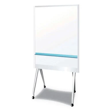 Plus Corp 912MPBLG Mobile Partition Board Lg, 38 3/10" X 70 4/5", White, Aluminum Frame